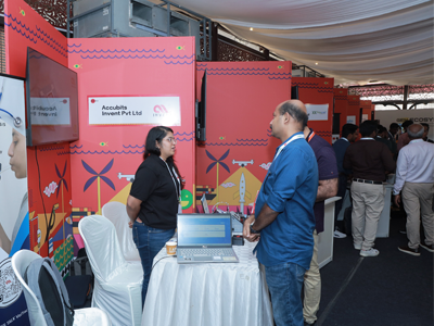 Product Expo booth at Huddle Global 2025