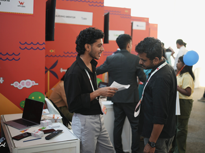 Product Expo booth at Huddle Global 2025