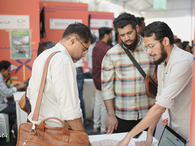Product Expo booth at Huddle Global 2025