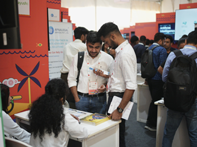 Product Expo booth at Huddle Global 2025